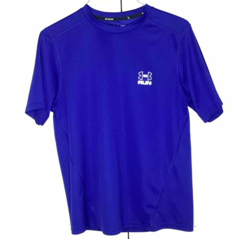 Mens Under Armour‎ Run Short Sleeved Performance Short large Blue